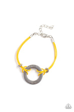 Load image into Gallery viewer, Choose Happy Paparazzi Inspirational Urban Bracelet - Yellow
