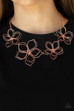 Load image into Gallery viewer, Flower Garden Fashionista Paparazzi Necklace - Copper
