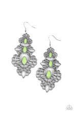 Load image into Gallery viewer, Flamboyant Frills Paparazzi Earring - Green
