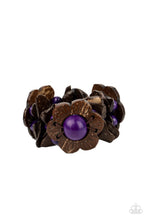 Load image into Gallery viewer, Mediterranean Mangrove Paparazzi Wood Bracelet  - Purple
