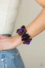 Load image into Gallery viewer, Mediterranean Mangrove Paparazzi Wood Bracelet  - Purple
