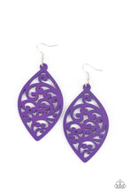 Load image into Gallery viewer, Coral Garden Paparazzi Wood Earring - Purple
