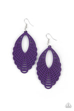 Load image into Gallery viewer, Tahiti Tankini Paparazzi Wood Earring - Purple
