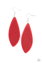 Load image into Gallery viewer, Surf Scene Paparazzi Wooden Earring - Red
