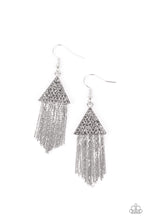 Load image into Gallery viewer, Pyramid SHEEN Paparazzi Earring - Silver - Hematite
