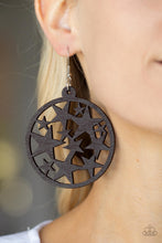 Load image into Gallery viewer, Cosmic Paradise Paparazzi Wood Star Earring - Brown
