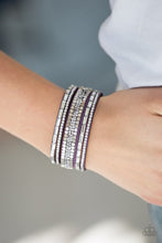 Load image into Gallery viewer, REBEL IN RHINESTONES Paparazzi Bracelet - PURPLE
