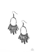 Load image into Gallery viewer, Artisan Aria Paparazzi Earring - Black - Gunmetal
