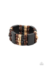 Load image into Gallery viewer, Aruba Attire Paparazzi Wood Bracelet - Black
