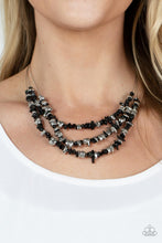 Load image into Gallery viewer, Placid Pebbles Paparazzi Necklace - Black
