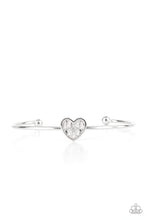 Load image into Gallery viewer, Heart of Ice Paparazzi Cuff Bracelet - White
