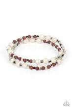 Load image into Gallery viewer, Backcountry Beauty Paparazzi Bracelet - White - Cracked Stone
