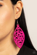 Load image into Gallery viewer, Coral Garden Paparazzi Wood Earring - Pink
