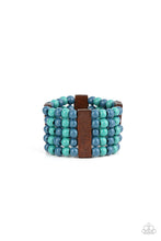 Load image into Gallery viewer, Island Soul Paparazzi Wood Bracelet  - Blue
