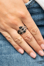 Load image into Gallery viewer, Cats Eye Cadence Paparazzi Ring - Black - Moonstone
