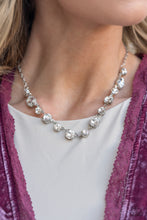 Load image into Gallery viewer, Hands Off the Crown! Paparazzi Necklace - White - February 2022 Fashion Fix
