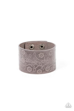 Load image into Gallery viewer, Rosy Wrap Up Paparazzi Leather Urban Flower Bracelet  - Silver
