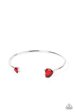 Load image into Gallery viewer, Unrequited Love Paparazzi Cuff Heart Bracelet  - Red
