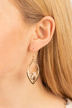 Load image into Gallery viewer, Beautifully Bejeweled Paparazzi Earring - Gold
