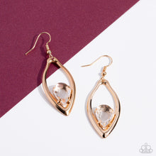 Load image into Gallery viewer, Beautifully Bejeweled Paparazzi Earring - Gold
