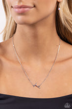 Load image into Gallery viewer, INITIALLY Yours Paparazzi Necklace - T - Multi - Iridescent
