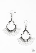 Load image into Gallery viewer, BABE ALERT Paparazzi Earring - WHITE
