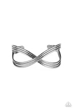 Load image into Gallery viewer, Infinitely Iridescent Paparazzi Cuff Bracelet - Black
