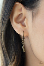 Load image into Gallery viewer, Brush It Off - Paparazzi - Brass and Black Cording Tassel Necklace
