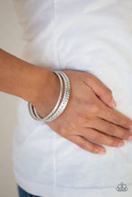 Load image into Gallery viewer, CASUALLY COUTURE - Paparazzi Bracelet Set - SILVER HAMMERED BANGLE BRACELET
