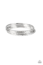 Load image into Gallery viewer, CASUALLY COUTURE - Paparazzi Bracelet Set - SILVER HAMMERED BANGLE BRACELET
