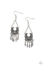 Load image into Gallery viewer, FABULOUSLY FEATHERED - PAPARAZZI FEATHER EARRINGS - SILVER
