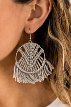Load image into Gallery viewer, ALL ABOUT MACRAME Paparazzi Earring - SILVER
